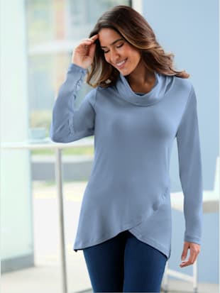 T-shirt à col roulé viscose douce et fluide