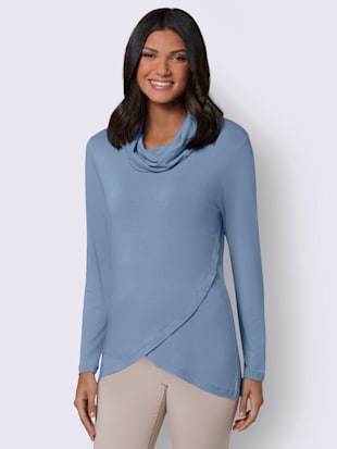 T-shirt à col roulé viscose douce et fluide
