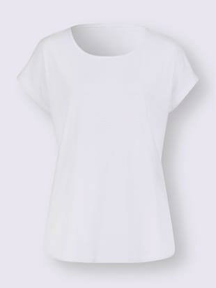 T-shirt à encolure ronde dentelle à doublure opaque