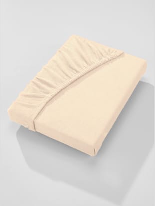Drap-housse indéformable, repassage superflu, couleur écru - HELLINE