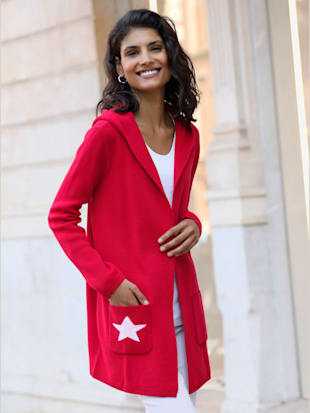 Veste longue en tricot forme ouverte et longue tendance