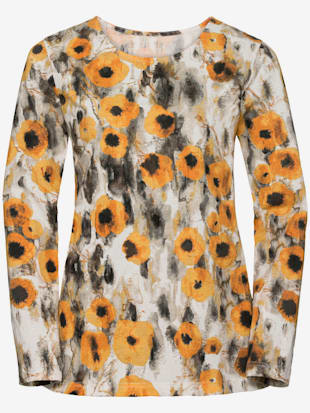 T-shirt à motif floral avec encolure ronde