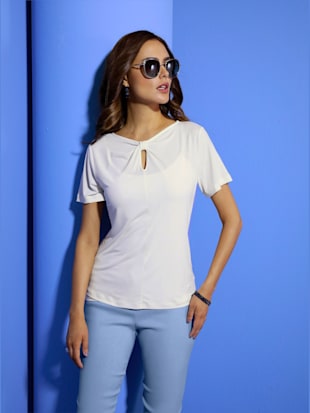 T-shirt à manches courtes nœuds décoratifs à l'encolure