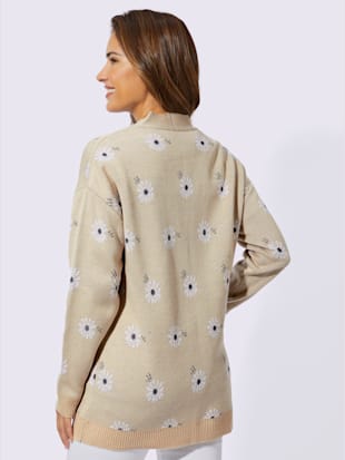 Veste longue en tricot tricot jacquard de qualité