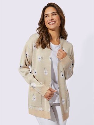 Veste longue en tricot tricot jacquard de qualité