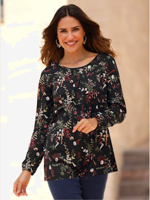 T-shirt long joli motif feuilles (Image 1)