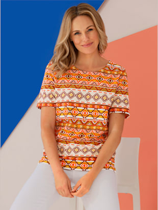 T-shirt à manches courtes motif ethnique tendance (Image 1)