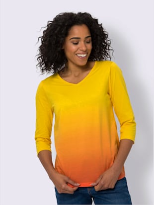 T-shirt à manches 3/4 dégradé de couleur (Image 1)