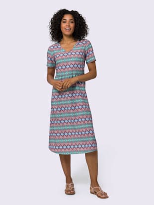 Robe évasée coupe légèrement évasée à partir de la couture de séparation (Image 2)