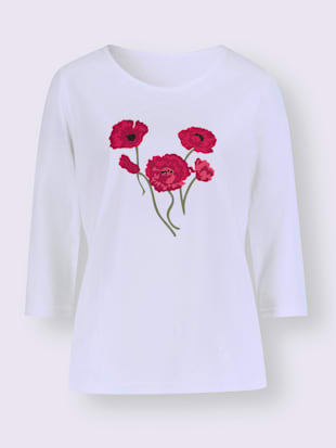 T-shirt à encolure ronde joli imprimé devant