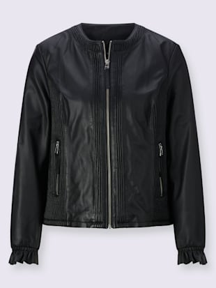 Blazer en cuir pur cuir d'agneau nappa (Image 4)