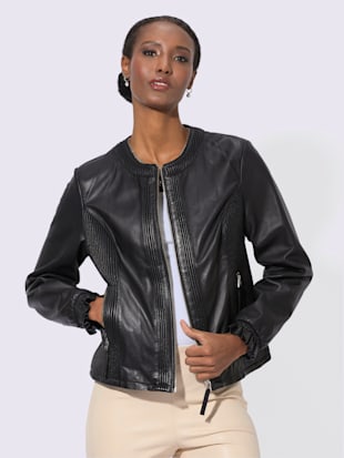 Blazer en cuir pur cuir d'agneau nappa (Image 2)