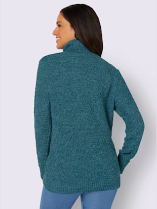 Pull col roulé jolie structure tricot