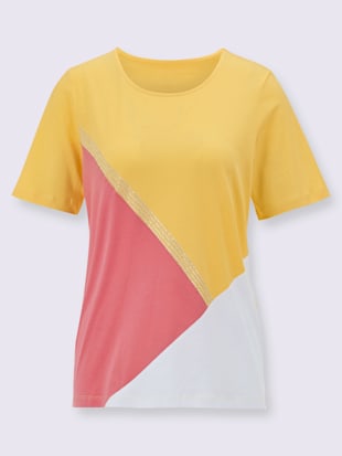 T-shirt à manches courtes motif color block tendance