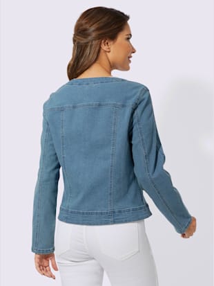 Veste en jean petites pierres brillantes fantaisie