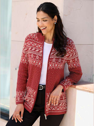 Veste en tricot jacquard superbe tricot jacquard (Image 1)