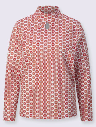T-shirt à col montant col montant tendance avec fente en forme de goutte (Image 4)
