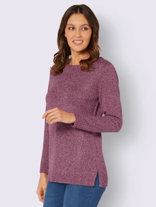 Pull long fil chiné doux