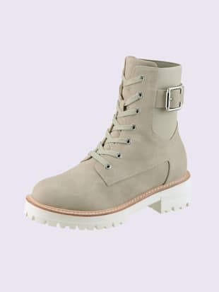 Bottines à lacets matière synthétique (Image 1)