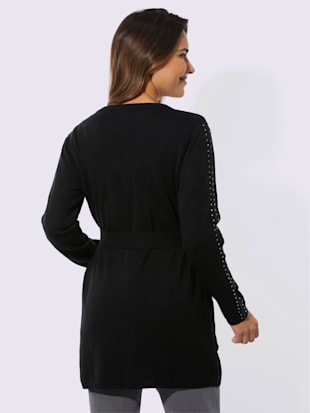Veste longue en tricot forme ouverte et longue tendance (Image 3)