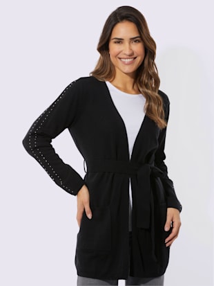 Veste longue en tricot forme ouverte et longue tendance (Image 2)