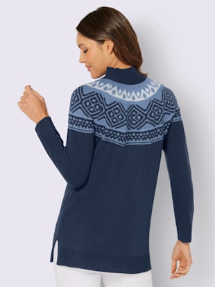 Pull long joli motif norvégien