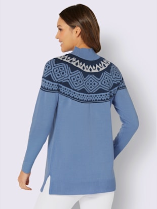 Pull long joli motif norvégien