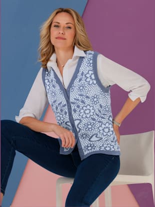 Gilet en tricot tricot jacquard de qualité