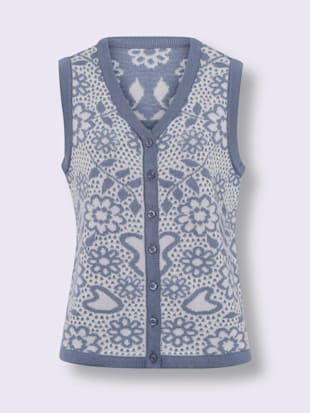 Gilet en tricot tricot jacquard de qualité (Image 4)