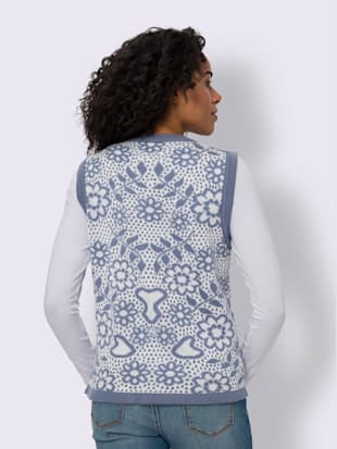 Gilet en tricot tricot jacquard de qualité (Image 3)