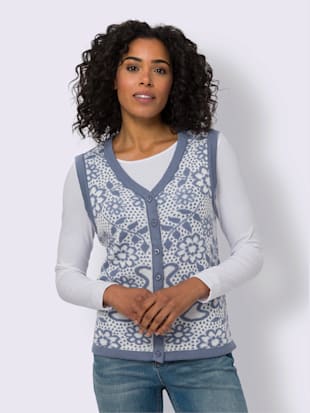 Gilet en tricot tricot jacquard de qualité (Image 2)