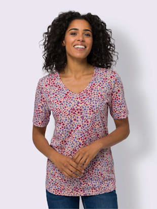 T-shirt à manches courtes imprimé mille-fleurs (Image 1)