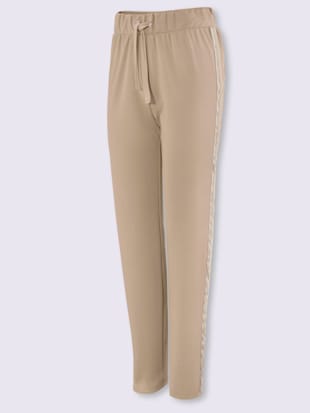 Pantalon sweat avec rayures galon brillantes