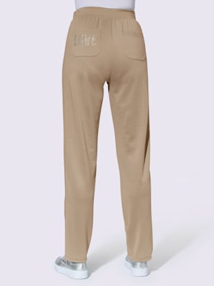 Pantalon sweat avec rayures galon brillantes