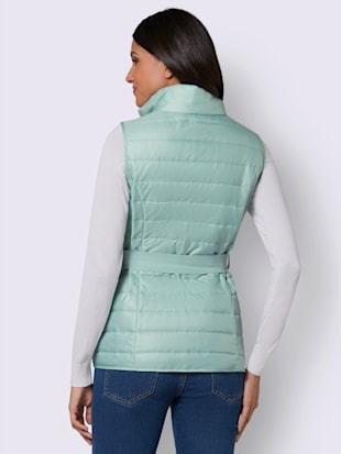 Gilet matelassé avec ceinture à boucle décorative