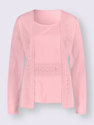 T-shirt détails en dentelle tendance