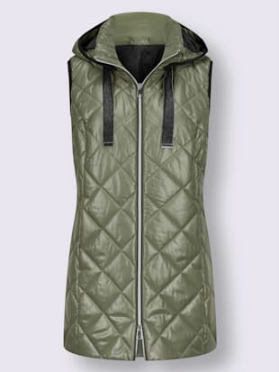 Gilet matelassé long longueur tendance