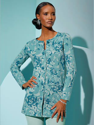Veste longue en tricot 30% laine vierge (Image 1)