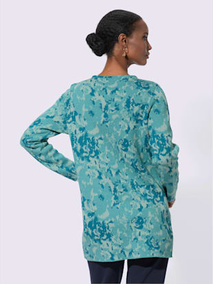 Veste longue en tricot 30% laine vierge (Image 3)