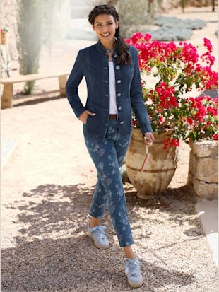 Blazer en jean col montant tendance (Image 1)