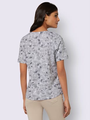 T-shirt à manches courtes encolure arrondie avec petit v