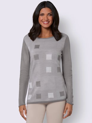 Pull à manches longues superbe tricot jacquard