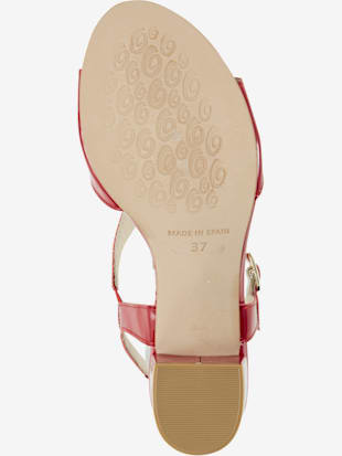 Sandales cuir vachette verni brillant