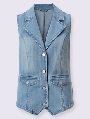 Gilet en jean denim doux