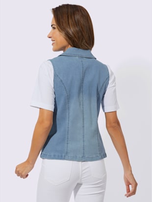 Gilet en jean denim doux