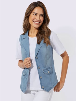 Gilet en jean denim doux