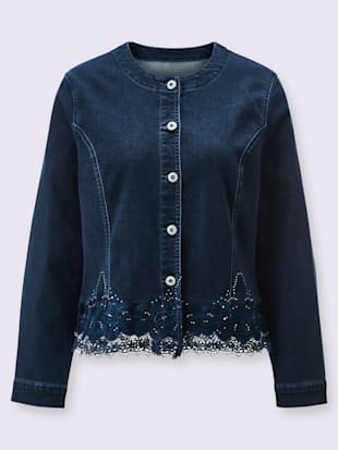 Blazer en jean coutures princesse structurantes