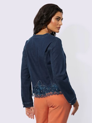 Blazer en jean coutures princesse structurantes