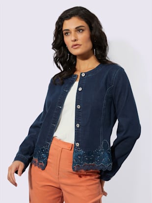 Blazer en jean coutures princesse structurantes