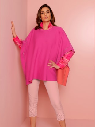 Poncho en tricot 90% laine vierge (mérinos) (Image 1)